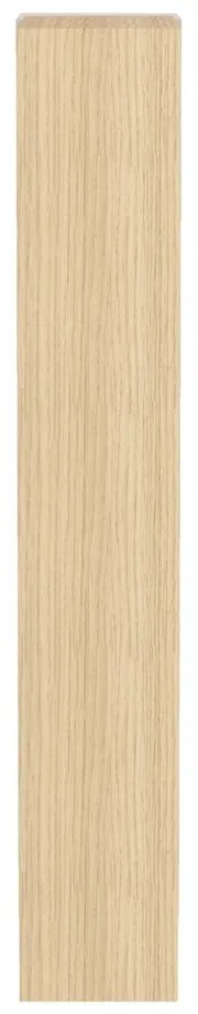 Bibliotecă albă cu blat cu aspect de lemn de stejar 90x188 cm Ella TemaHome