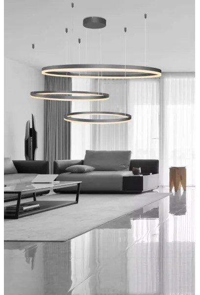 Lustră LED pe cablu HALO LED/130W/230V neagră Azzardo AZ4707