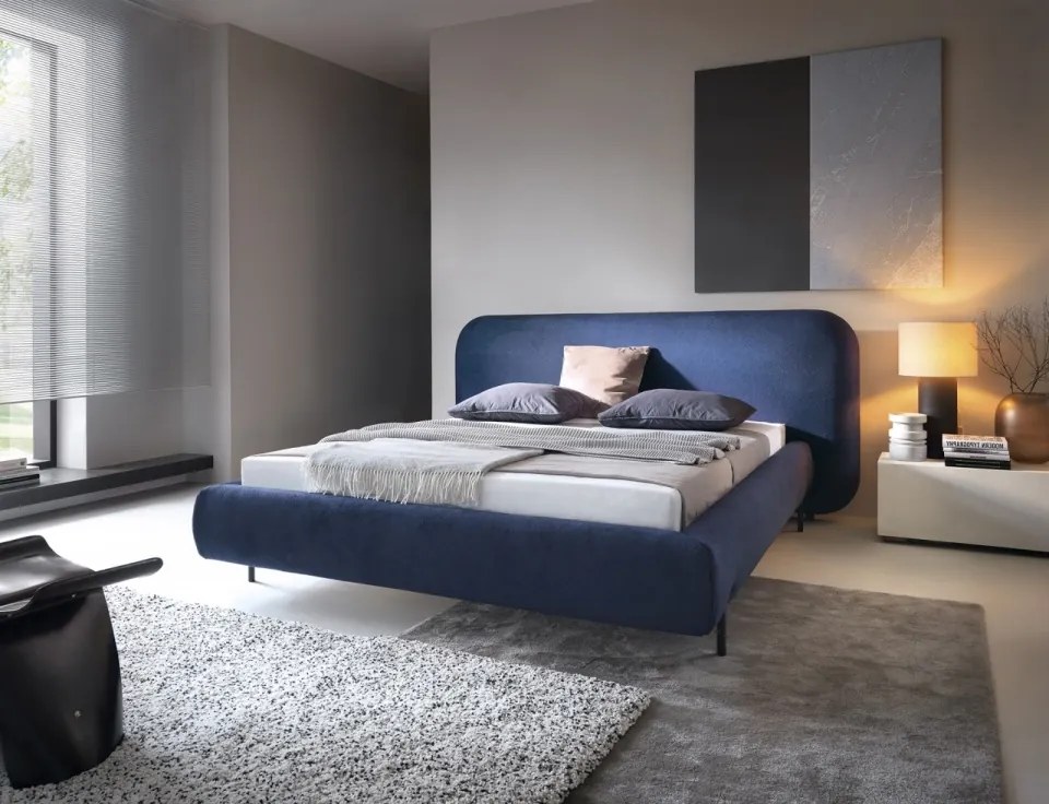 Pat tapitat, cu cadru metalic, spatiu pentru depozitare, cu mecanism de ridicare cu gaz, 180x200 cm, Pointt, Eltap (Culoare: Gri / Breona 04)