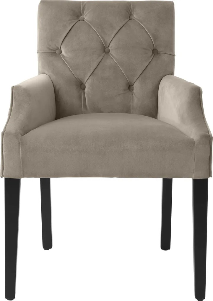 Scaun cu brate design elegant LUX Atena, catifea gri 113795 HZ