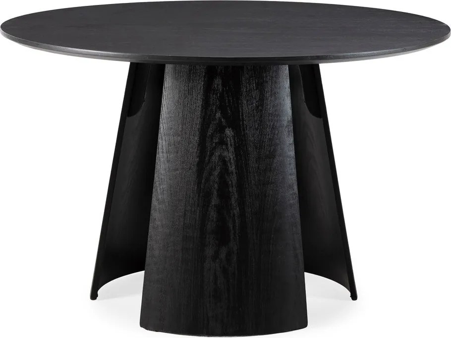 Masă de dining rotundă cu blat negru ø 120 cm Zuri – MOME