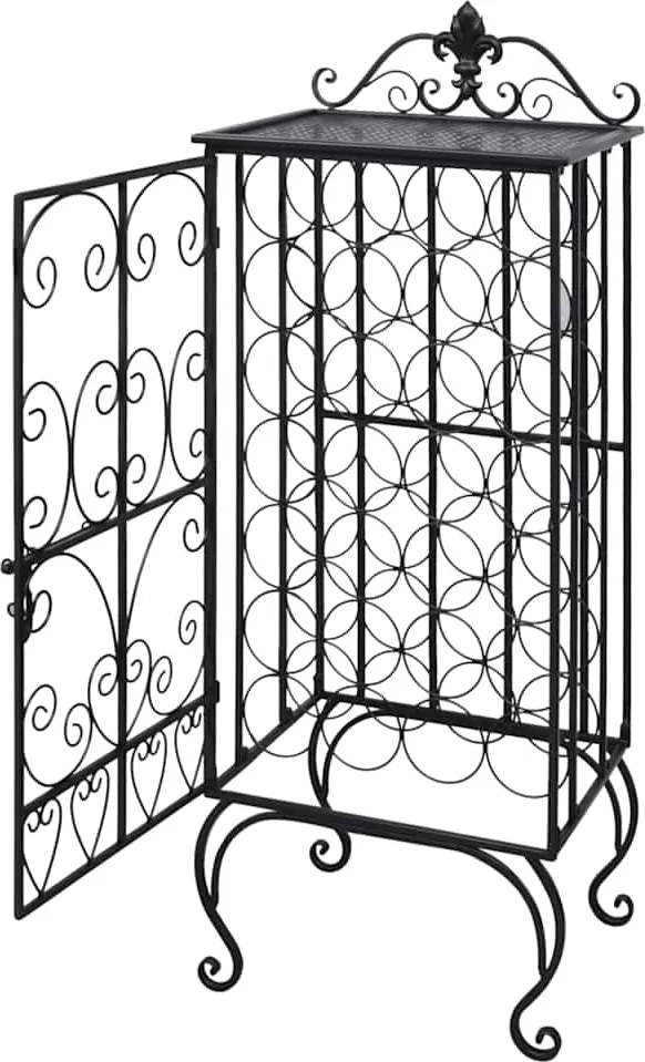 vidaXL Suport sticle de vin pentru 28 de sticle, metal