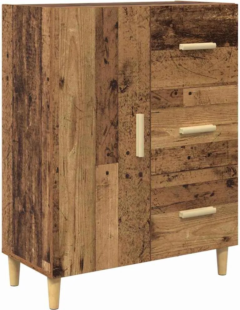 vidaXL Bufet cu sertar Lemn vechi 34 x 69.5 x 90 cm Lemn compozit