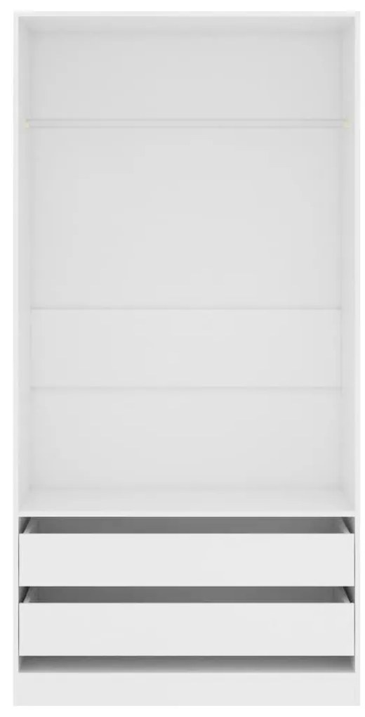 Sifonier, alb, 100x50x200 cm, PAL Alb, 1