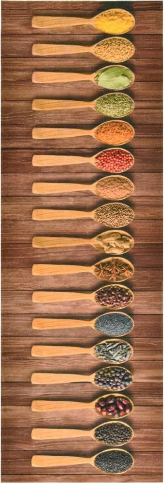 vidaXL Covoraș de bucătărie, lavabil, model linguri, 45x150 cm