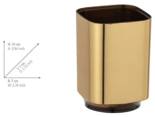 Set de accesorii de baie auriu din plastic Auron – Wenko