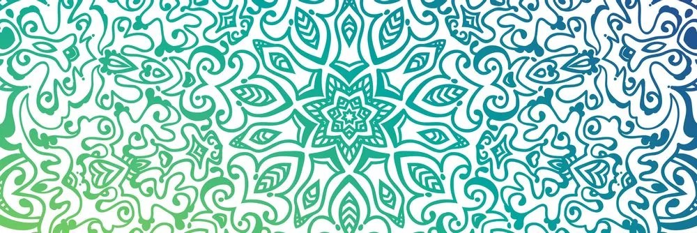 Tablou Mandala albastru-verde