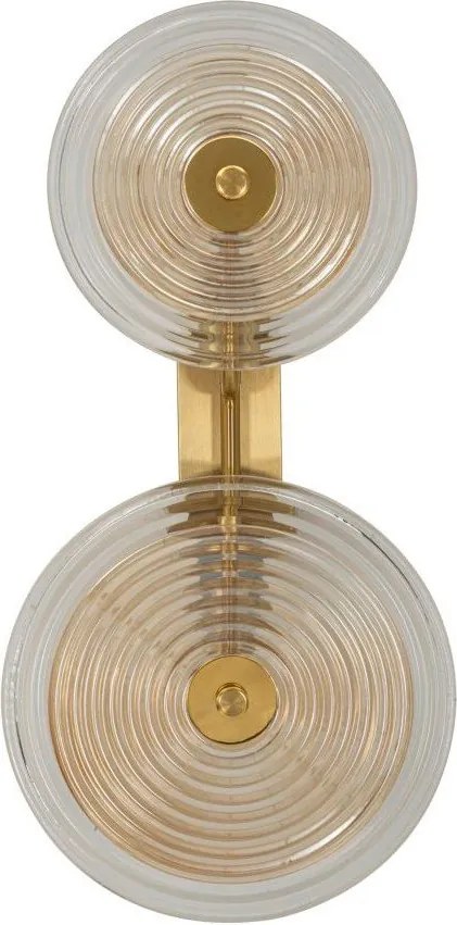 Aplică de perete aurie din sticlă Venice – Mauro Ferretti