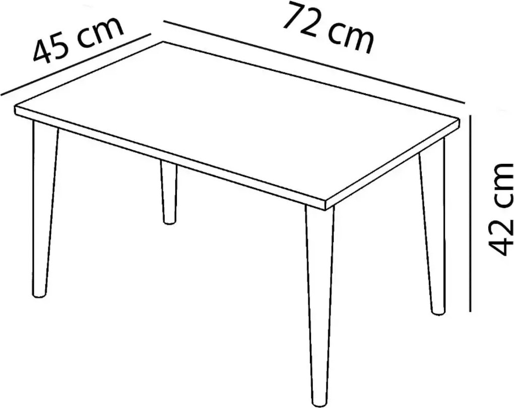 Masa de cafea Paco Homs 72 x 45 x 42 cm, Marmorat