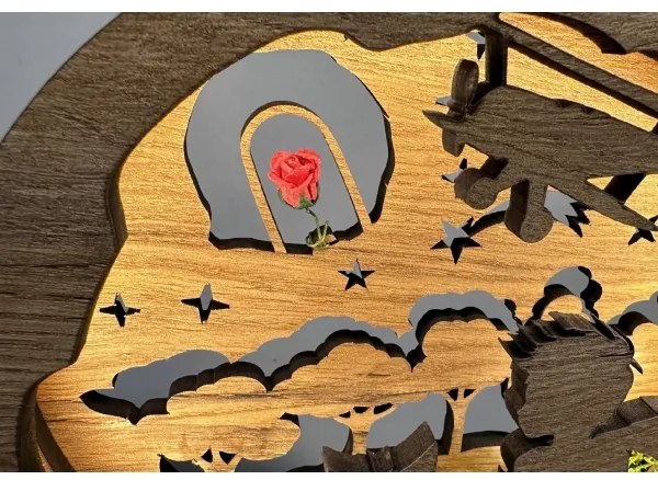 Li-Go 23634/DUB2 - Lampă de masă decorativă LED reglabilă, LED/12W/230V, 20x22 cm, finisaj stejar