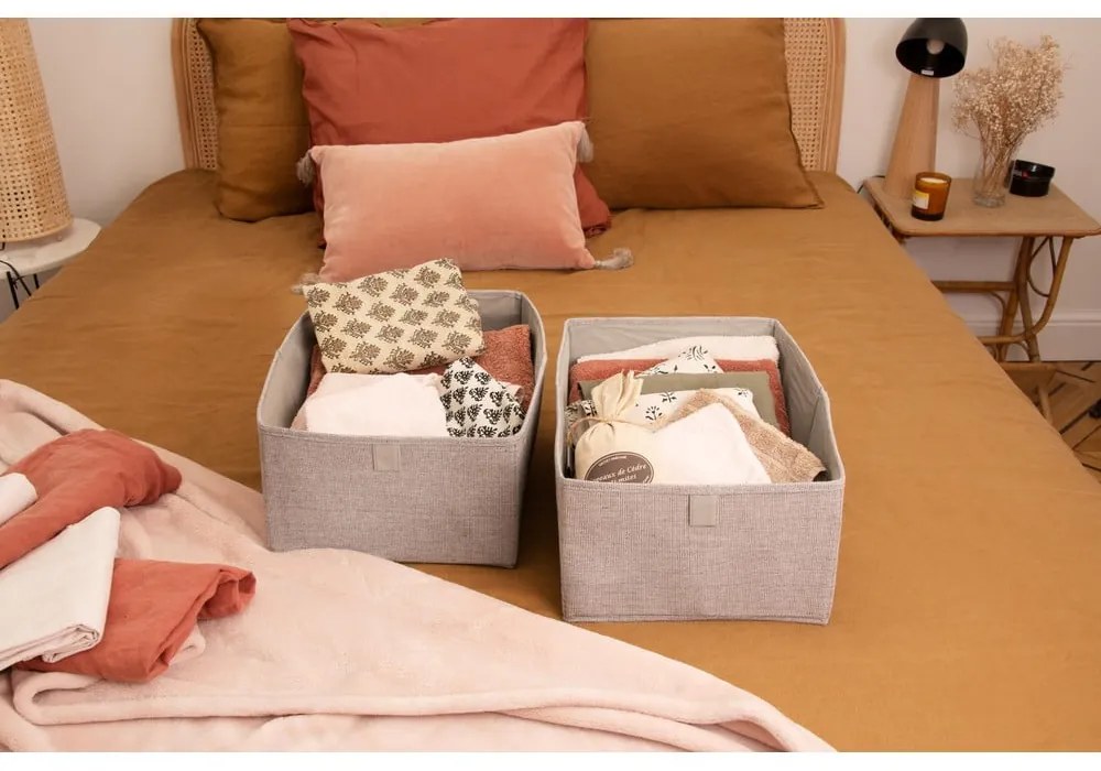 Cutie de depozitare gri Compactor Oxford, 42 x 36 cm