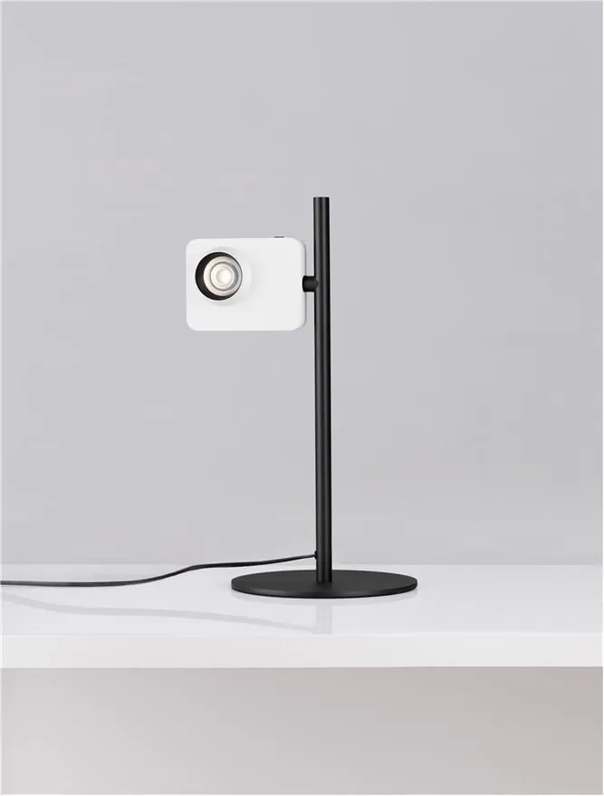 Lampa de masa LED cu spot directionabil stil minimalist KEDROS alb