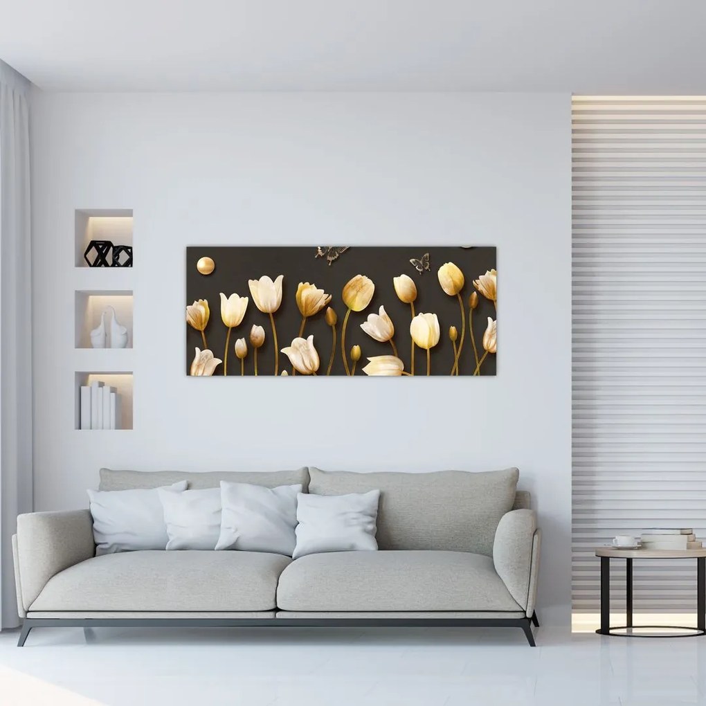 Tablou - Lalele - abstract (120x50 cm)
