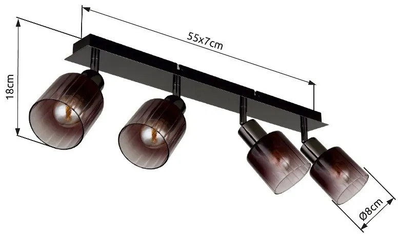 Plafoniera stil minimalist SATELLA 4L
