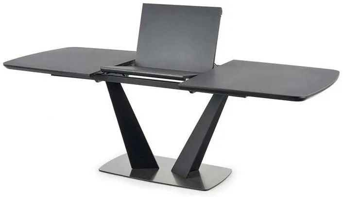 Masă de sufragerie extensibilă 160-220 cm Fredda (negru + gri) (pentru 6 8 persoane). 1048853
