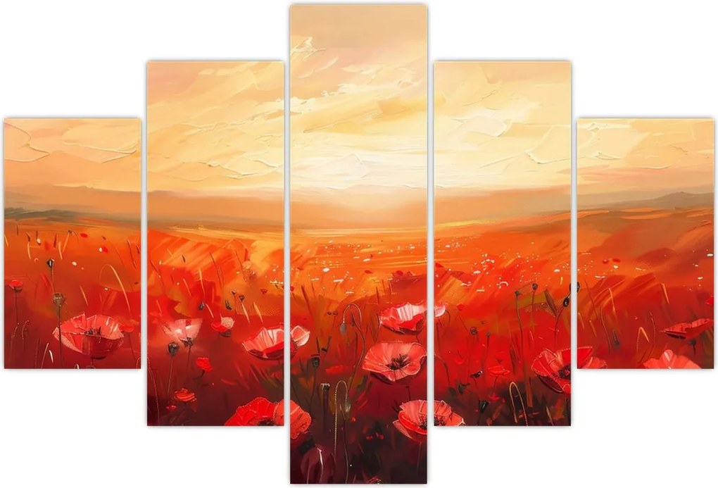 Tablou - Câmp de maci (150x105 cm)