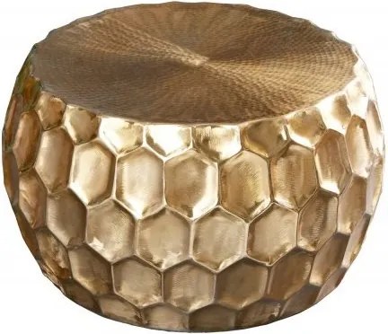 Masuta auxiliara design unicat Organic Orient 70cm, auriu