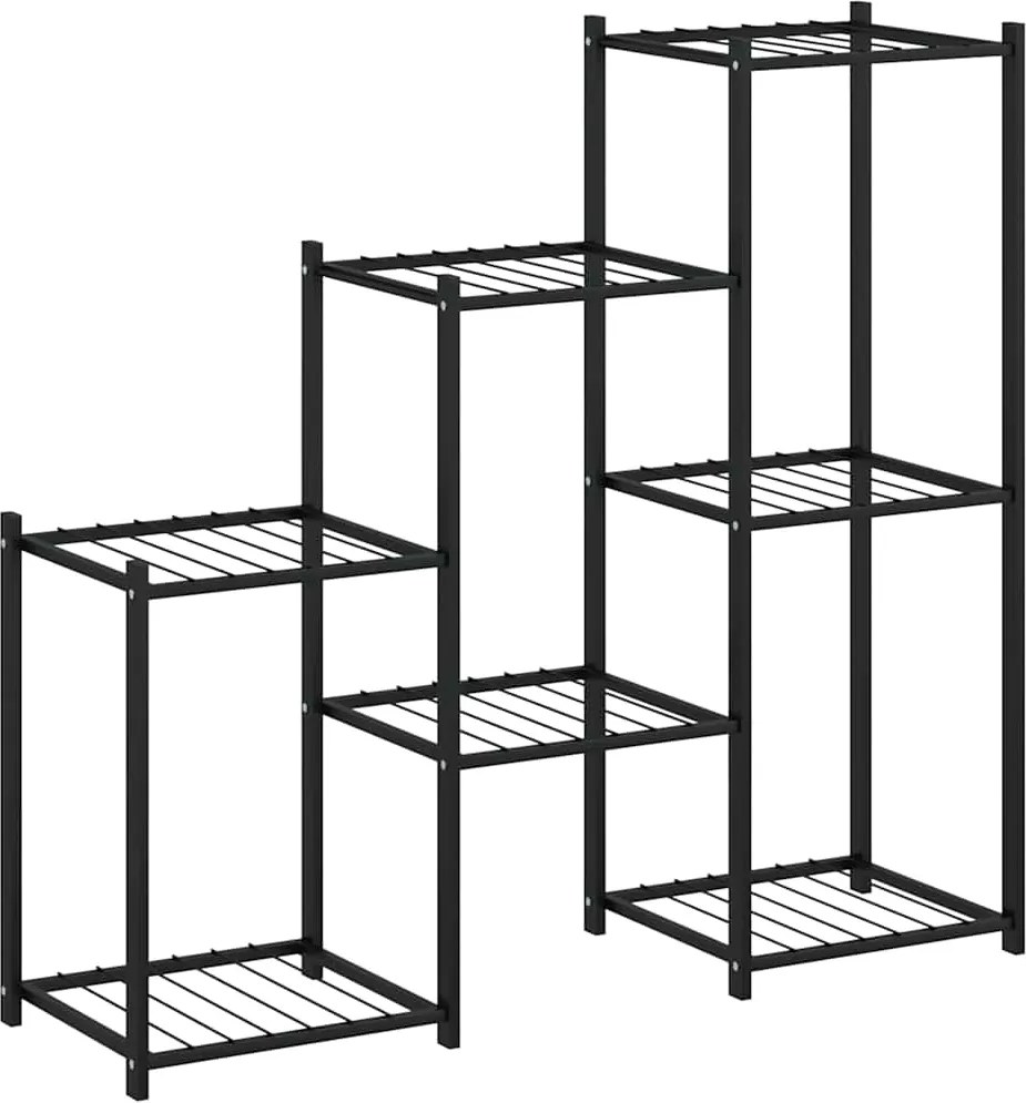 vidaXL Suport pentru flori, 83x25x80 cm, negru, fier