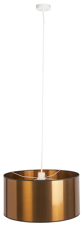 Lampă suspendată de design albă cu abajur din cupru 50 cm - Combi 1