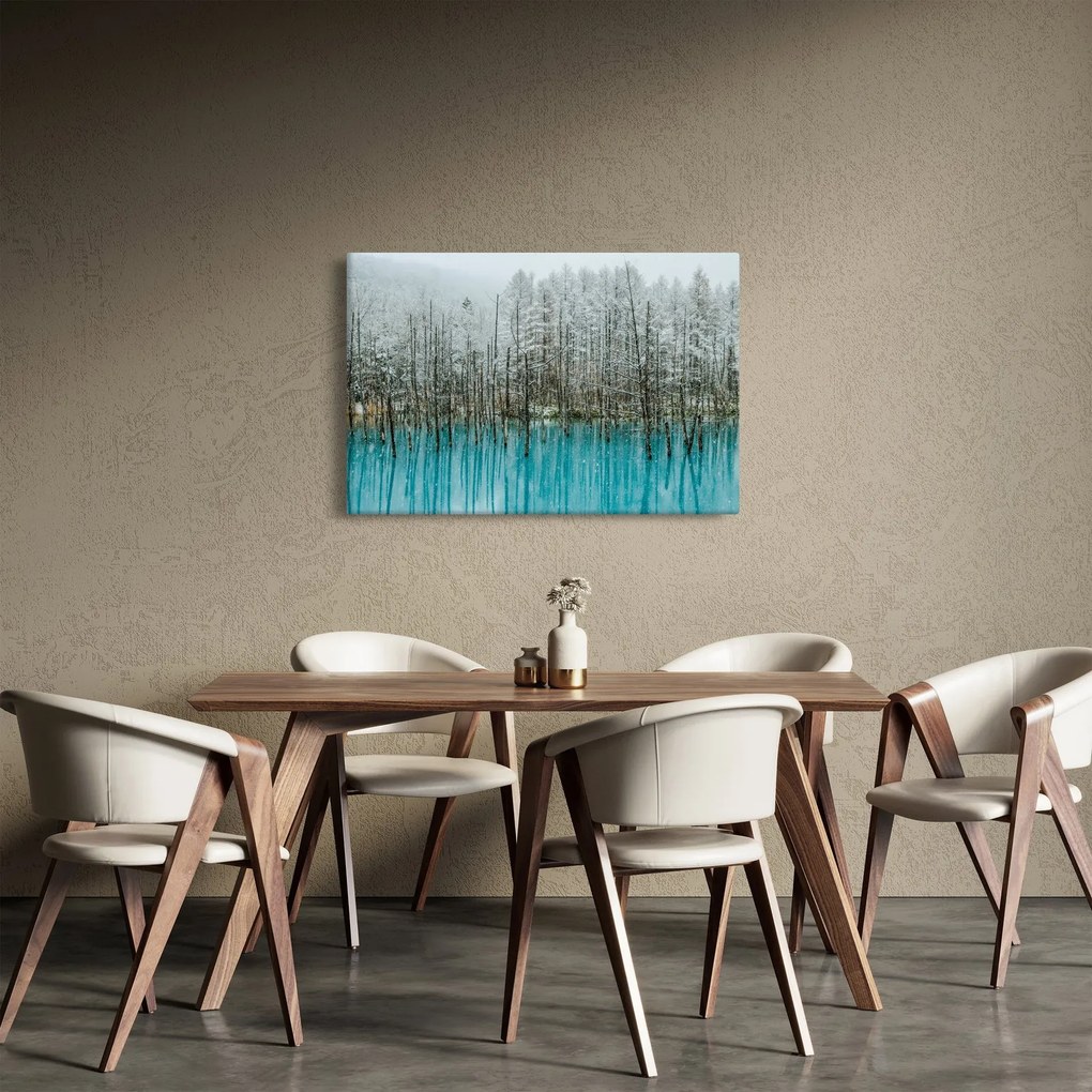 Tablou - Pescărie turcoaz, Biei, Japonia (90x60 cm)