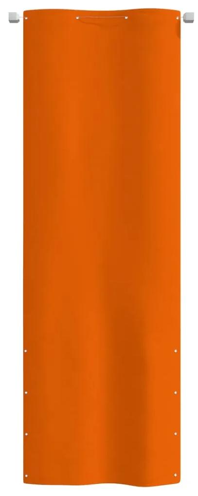 Paravan de balcon, portocaliu, 80 x 240 cm, tesatura oxford Portocaliu, 80 x 240 cm
