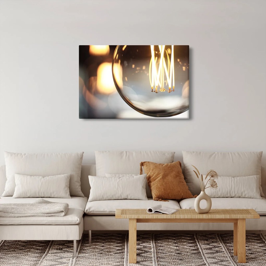 Tablou cu becul aprins (90x60 cm)