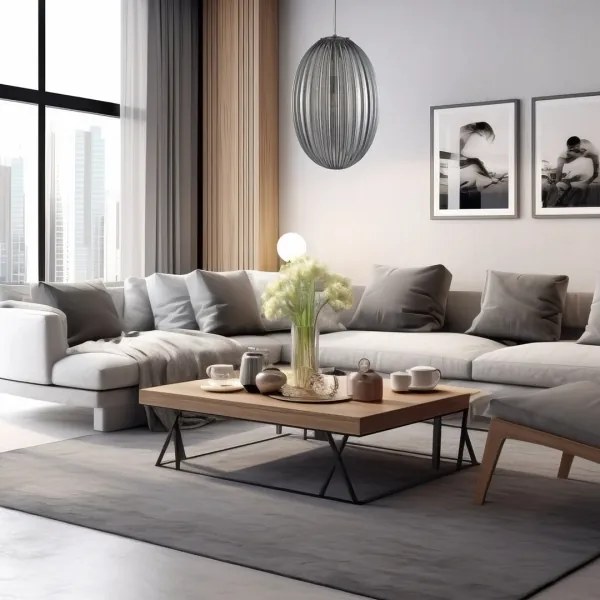 Lustră pe cablu BRAGA 1xE27/60W/230V gri