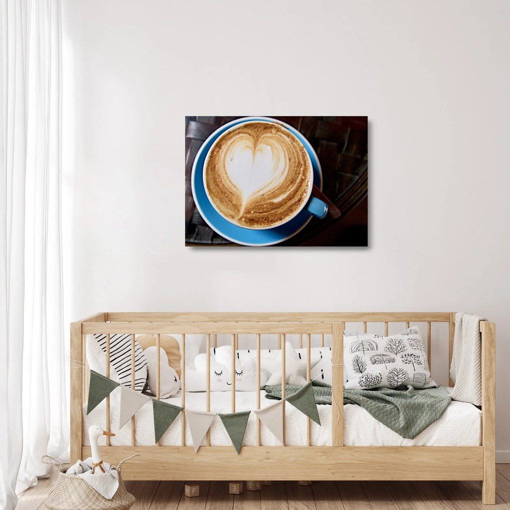 Tablou pe sticlă - Latte art (70x50 cm)