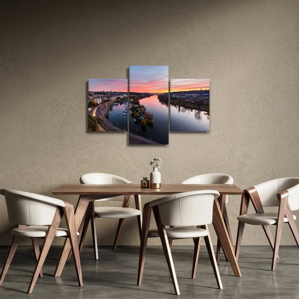 Tablou cu Praga nocturnă (90x60 cm)