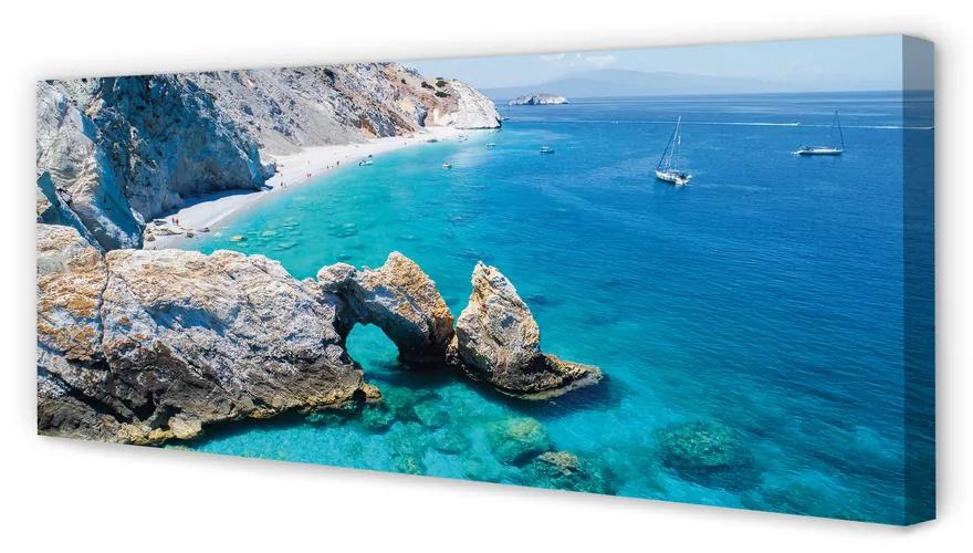 Tablouri canvas Grecia Plaja coasta mare