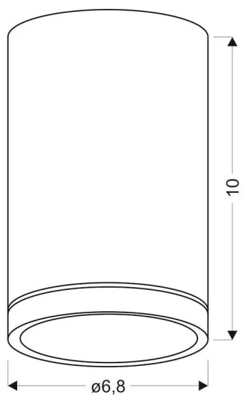 Plafonieră TUBA GU10/15W/230V