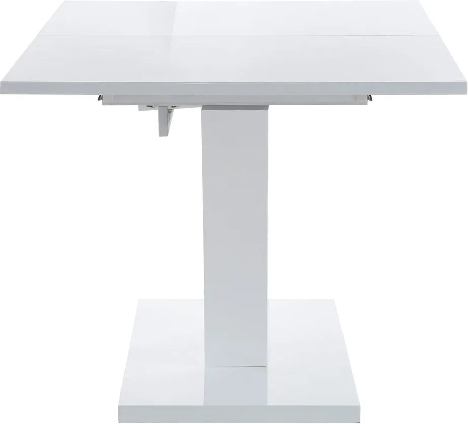 Masă de dining extensibilă cu aspect lucios cu blat suplimentar 90x140 cm Aaron – Støraa