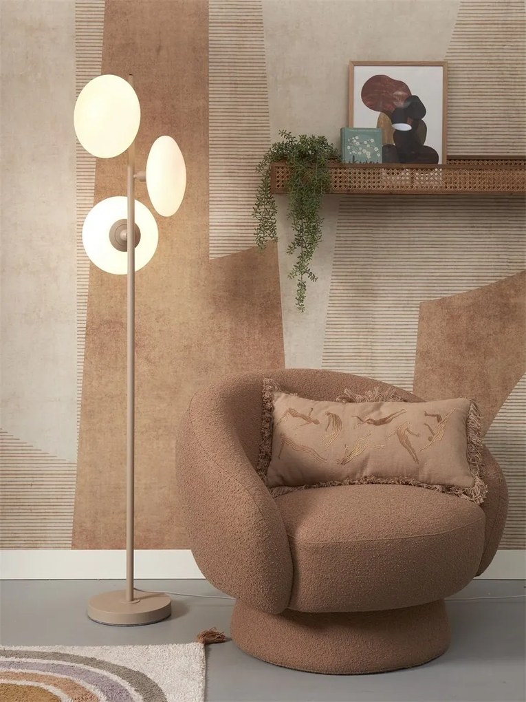 Lampadar/Lampa de podea design modern Sapporo 3 alb/sand