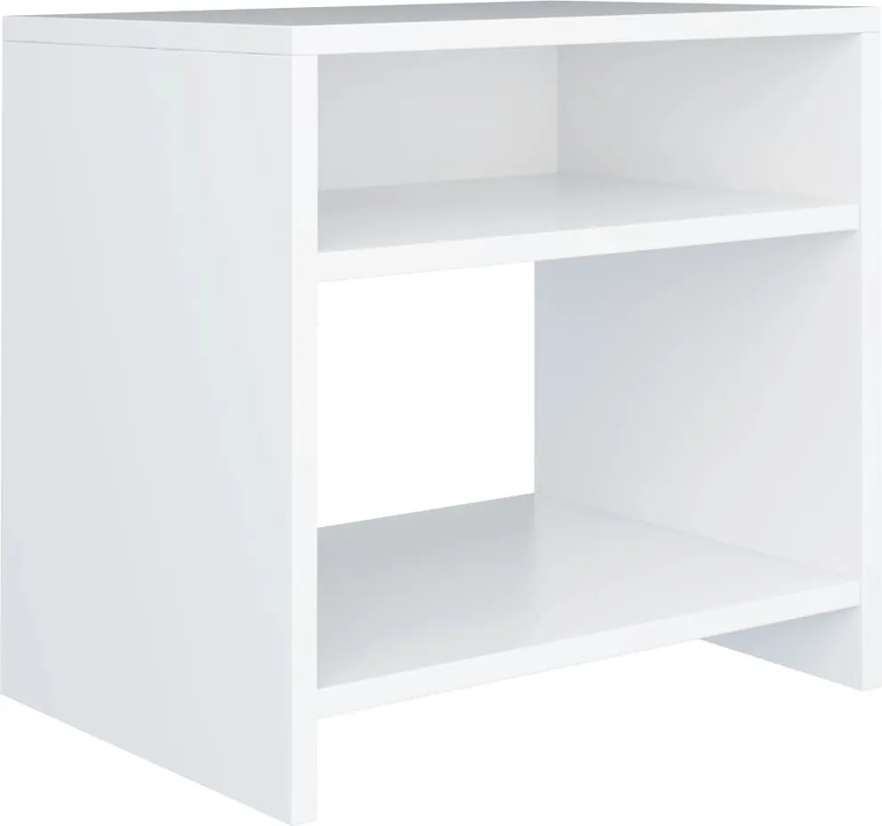 vidaXL Noptieră, alb, 40x30x40 cm, lemn prelucrat