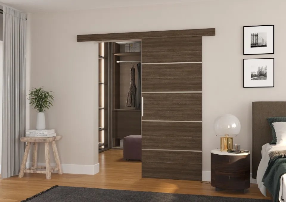 Ușă glisantă TONY – 96x1.6x205 cm – Ciocolatiu
