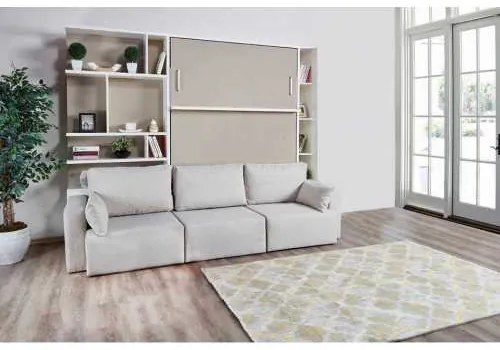 SET PAT RABATABIL DUBLU CU SOMIERA INCLUSA, CANAPEA SI BIBLIOTECI - ROYAL ELEGANCE Set (150X200)