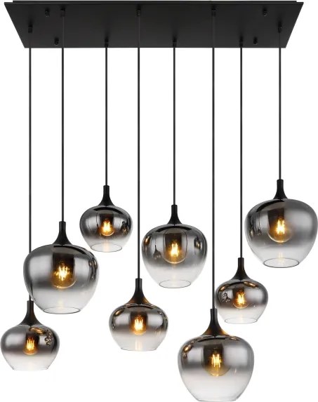 Globo 15548-8H - Candelabru suspendat pe cablu MAXY 8xE27/40W/230V negru