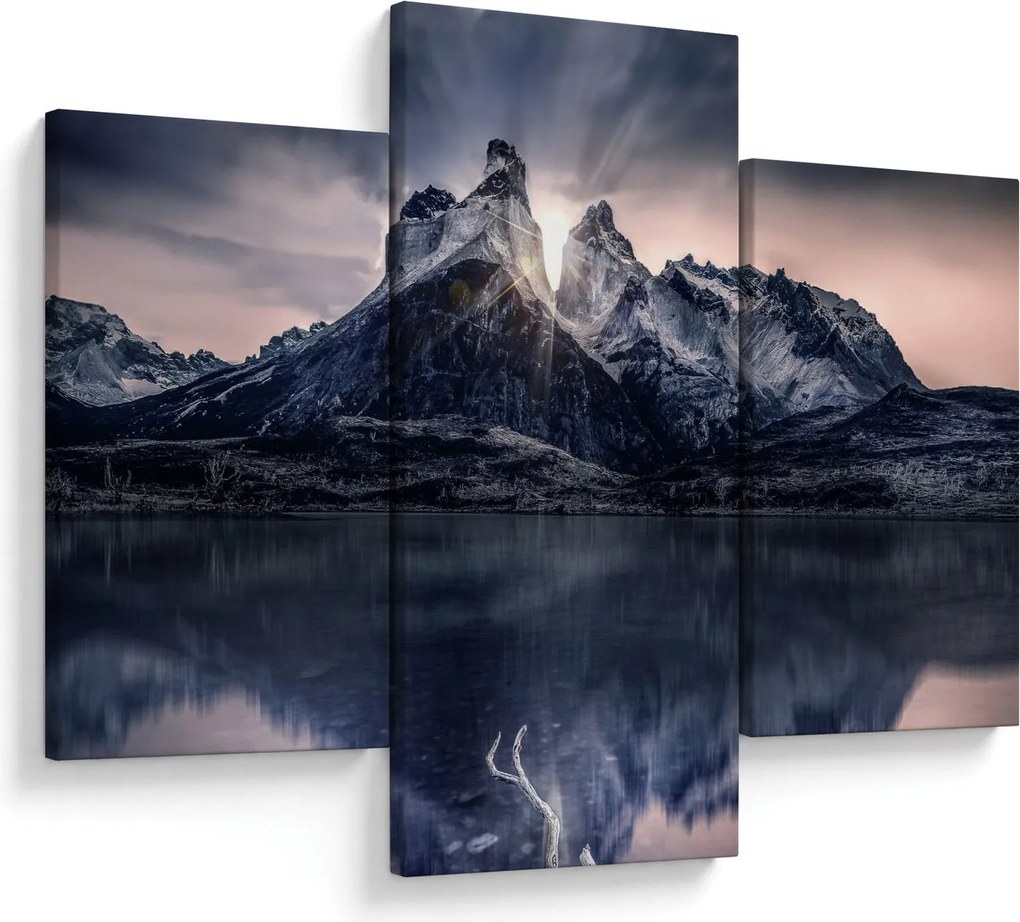 Tablou lacul cu munte (90x60 cm)