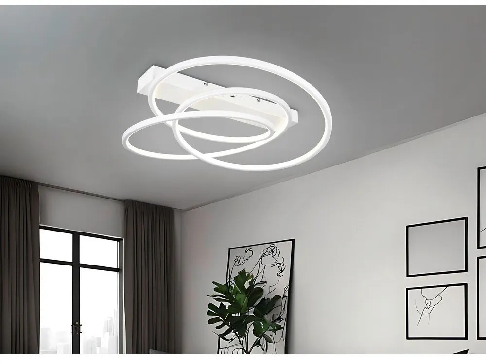 Plafonieră albă LED cu intensitate reglabilă 49x64 cm Darvin – Trio