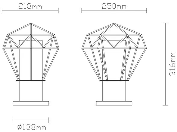 Lampă de exterior Globo 31358 HORACE 1xE27/15W/230V IP44