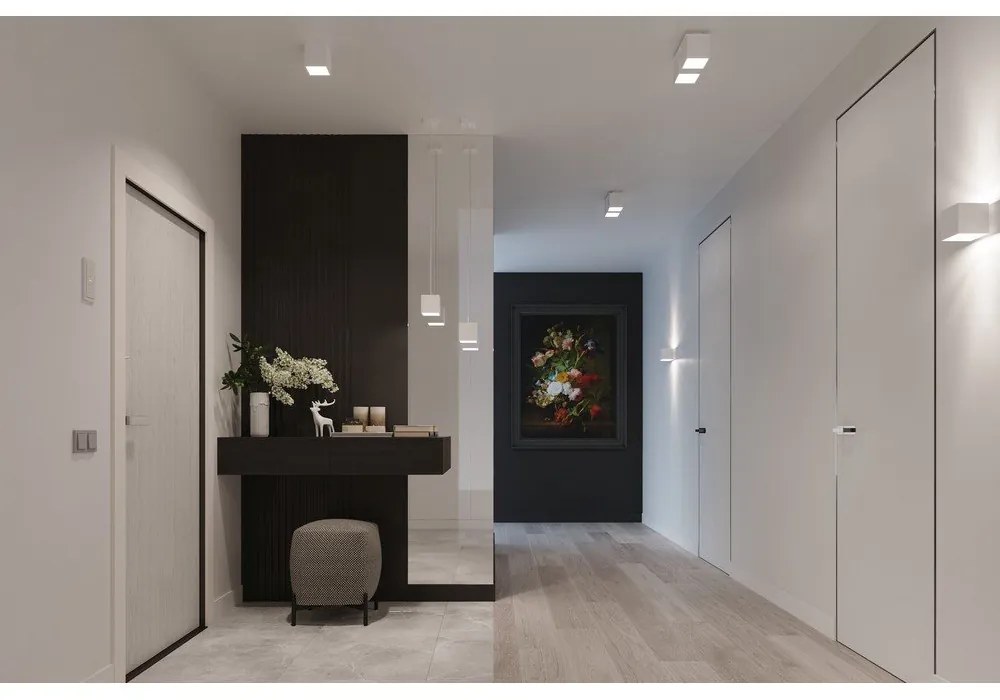 Aplică de perete albă Geo – Sollux