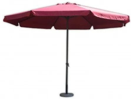 Umbrelă de soare STANDARD 4 m visiniu cu mâner