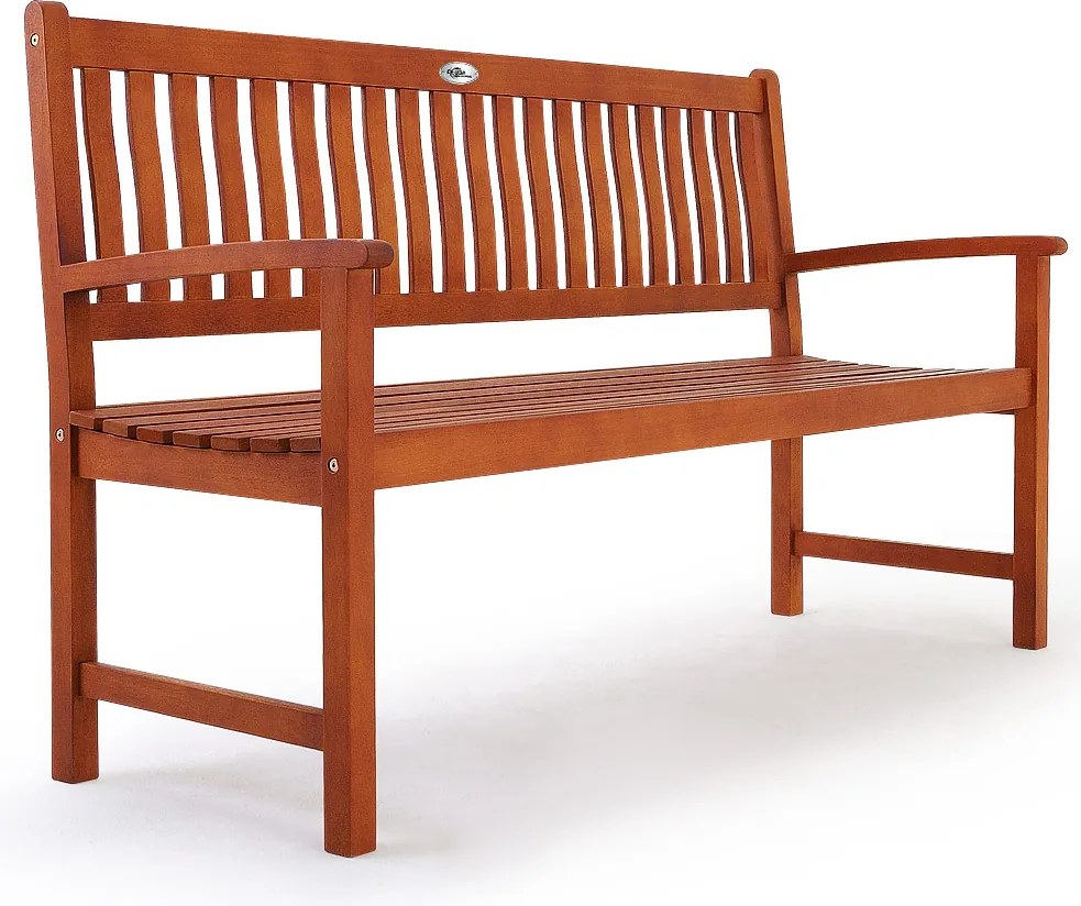 Bancă de grădină MAXIMA, 152x55x90 cm, natur maro Casaria