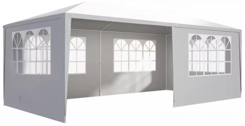 Cort de petrecere NEAPOL, 3x6m, alb Jurhan