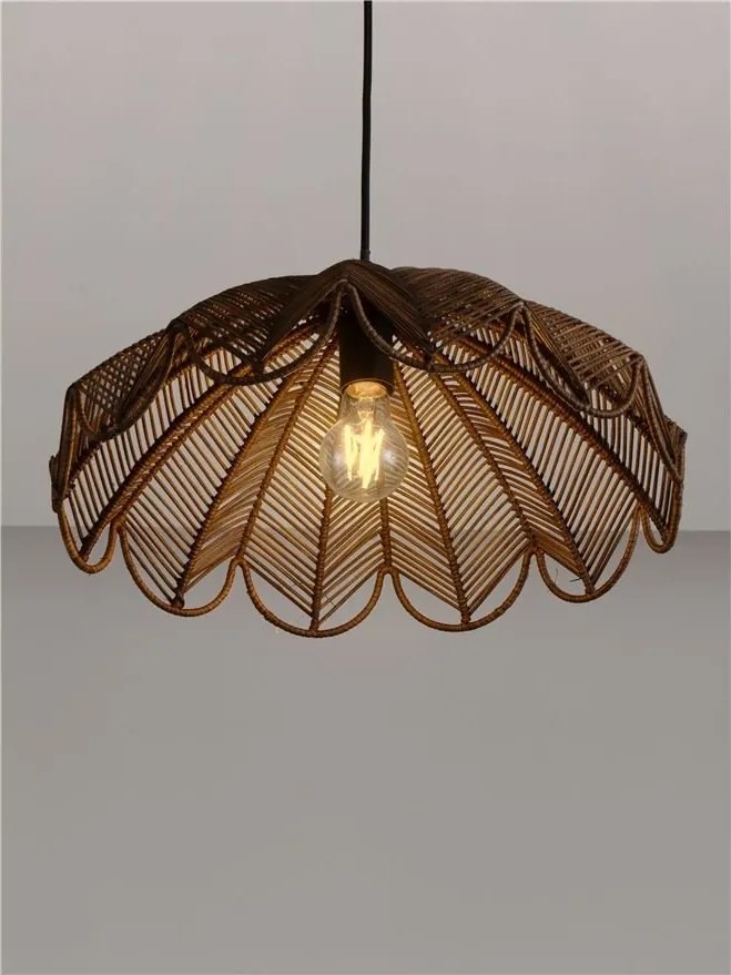 Lustra suspendata stil natural ratan maro FLARE