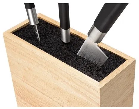 Suport de cuțite cu inserție flexibilă 22x9x21,5 cm ficus de cauciuc Continenta C3314