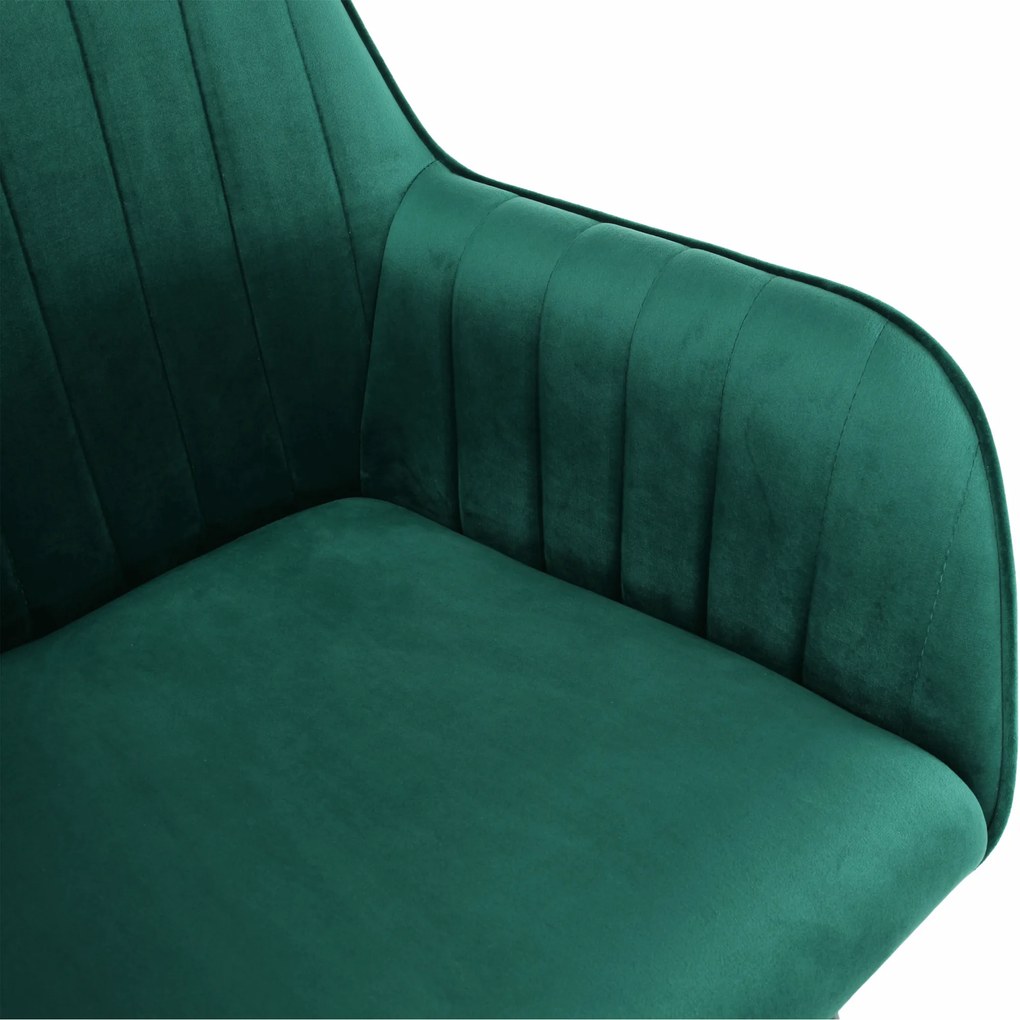 Fotoliu balansoar, catifea Velvet verde, TARAM