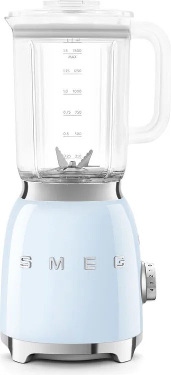 Blender Smeg BLF03PBEU, 800 W, 1,5 l, 18 000 rpm, 4 programe, 4 viteze + Impuls, Otel inoxidabil, Albastru pastel