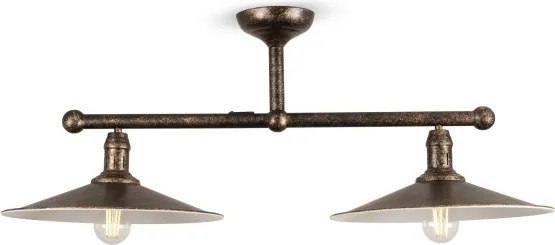 BRILAGI - Lampă suspendată pe tijă FORGE 2xE27/60W/230V cupru/patină