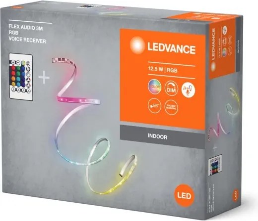 Bandă LED RGB dimabilă FLEX AUDIO 3m LED/12,5W/230V Ledvance + telecomandă